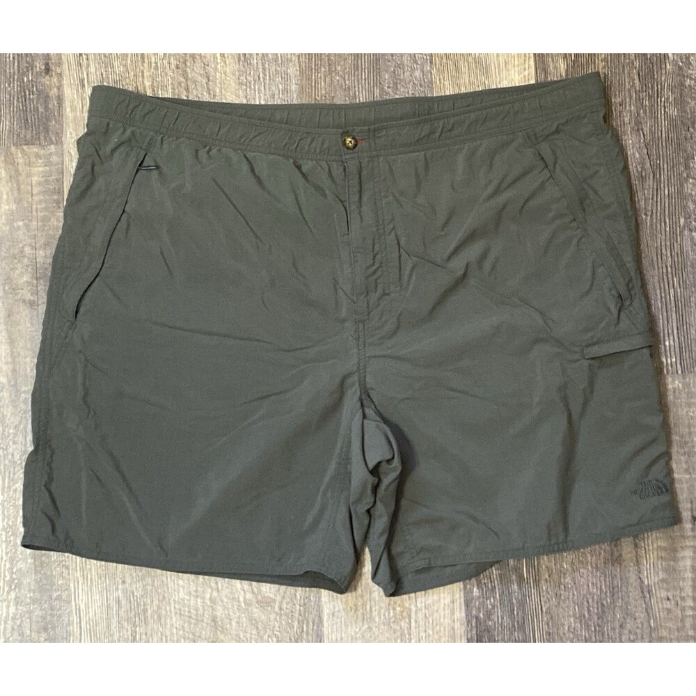 The North Face Men’s Class V Water Shorts XL Green Quick-Dry Stow Pocket Hiking